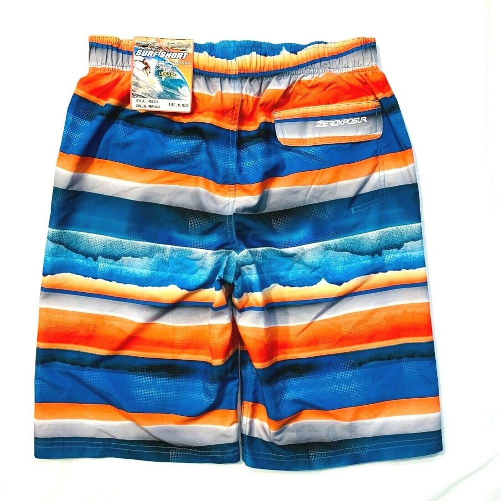 ZeroXposur UPF 50+ Swim‎ Trunks Surf Shorts Surfer Pockets Boys XL-18/20 NWT